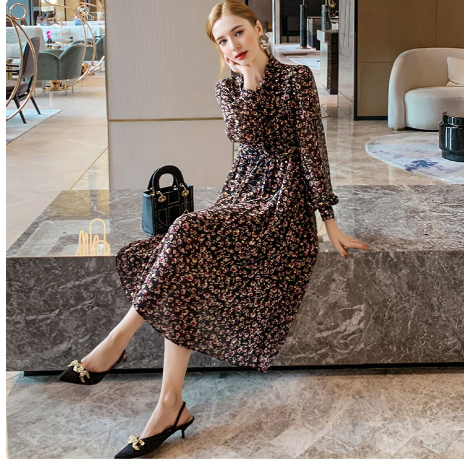 Verified Supplier Chiffon Dresses Korean Breathable Fabric