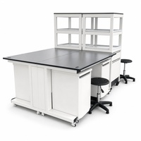 Meubles de laboratoire modulaires OEM/ODM, poste de travail en acier pour laboratoire avec design ergonomique pour centre de recherche