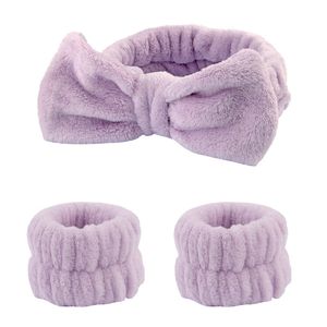 Serre-tête en gros avec nœud papillon en polaire corail, doux et très absorbant - Product Image 4
