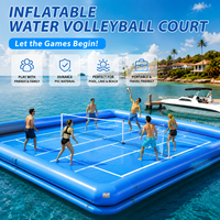 Terrain de volley-ball aquatique gonflable robuste avec options de taille et de logo personnalisées pour la vente en gros et l'utilisation commerciale.