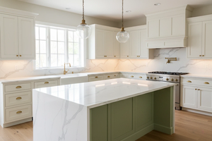 FREE SAMPLE 100% VIETNAM ARTIFICIAL QUARTZ CALACATTA OCEAN BIG SLAB MODERN DESIGN Eco-Friendly for HOTEL KITCHEN & BATHROOM - Product Image 6