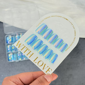 144 <span class=keywords><strong>faux</strong></span> ongles à presser, bleu chrome miroir, bleu <span class=keywords><strong>Saint</strong></span>-<span class=keywords><strong>Valentin</strong></span>, courts, carrés, en acrylique, pour nail art - Product Image 5