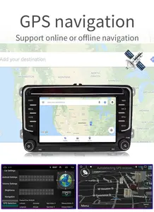 Jmance 7 Inch Android General Vehicle-Mounted Video And Audio Navigation Gps Player For Volkswagen 2 Din Car Android System
