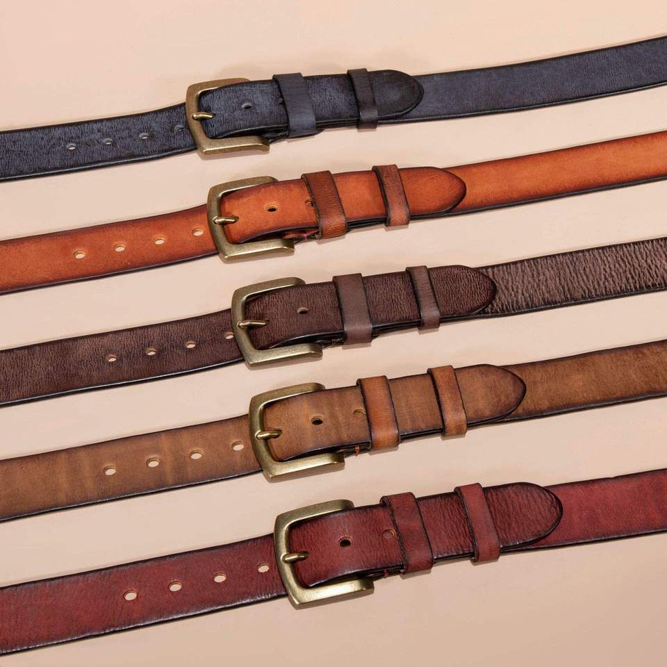 Hot Selling Luxurious Men's Genuine Leather Casual Belts High Quality Alloy For Buckle Direct Factory Professional Manufacturing