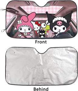 Ojos de dibujos animados plegable Auto Interior Protector parabrisas delantero UV visera escudo <span class=keywords><strong>volante</strong></span> cubiertas para parasol automotriz - Product Image 5