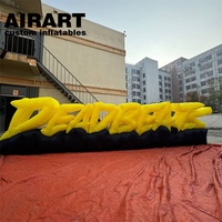 Formes personnalisées décoration publicitaire mur de lettres gonflable, ballon mural gonflable avec logo à vendre