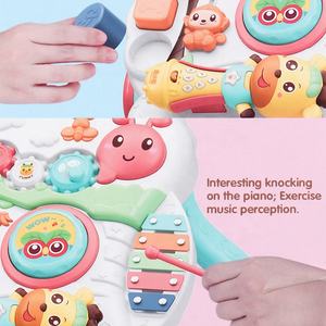 Samtoy Puzzle multifunzionale tavolo di attività Sit To Stand musicale passeggino Walker <span class=keywords><strong>Push</strong></span> <span class=keywords><strong>Pull</strong></span> giocattoli camminatori per bambino - Product Image 3