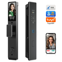 IP65 étanche électronique sans clé numérique biométrique empreinte digitale sécurité C31 Tuya 3D reconnaissance faciale caméra serrure de porte intelligente