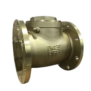 1-1/2"-6" Brass Flange Swing Check Valve 1 Way Backflow Preventer Check Valve