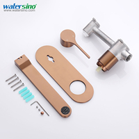 Robinet de lavabo encastré monocommande Watersino pour montage sur comptoir, laiton mat brossé