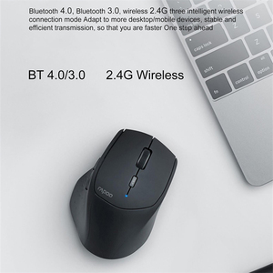 Rapoo MT550 Hot Bán có thể chuyển đổi BT 1600DPI lập trình có dây 2.4G máy tính 6D Ergonomic chuột không dây - Product Image 4