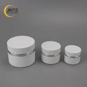 Pote de creme de alumínio branco fosco, pote de vidro interno ou pote pp dentro de 5ml 15ml 30ml 50ml para gel uv de unha