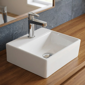 Offre spéciale Lavabo ovale moderne en céramique rose mat Lavabos de salle de bains d'hôtel Meuble de toilette avec égouttoir - Product Image 5