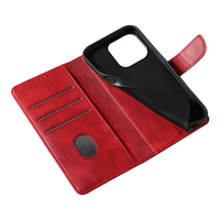 Casing HP Lipat Kulit PU untuk iPhone 14 Pro - Penutup Berdiri dengan 3 Slot Kartu, Penutup Magnetik & Pelindung Anti Benturan