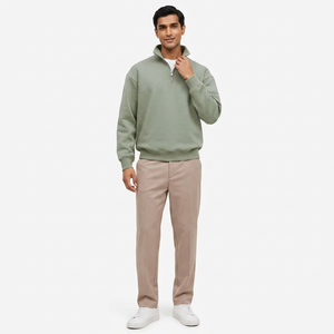 2026 Half Zipper Sweatshirts Hoodies <b>Mock</b> <b>Neck</b> 14 Zip up Sweatshirts for Men High Quality Cotton Sweatshirts OEM Service - Product Image 1