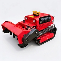 Tondeuse à gazon automotrice sur chenilles télécommandée, robuste, de qualité industrielle, à essence, avec coupe réglable, modèle 2026