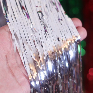 Giá rẻ 1x2m đầy màu sắc tua lá tinsel <span class=keywords><strong>Fringe</strong></span> rèm cửa Backdrop cửa Đảng trang trí nguồn cung cấp lá <span class=keywords><strong>Fringe</strong></span> rèm - Product Image 6