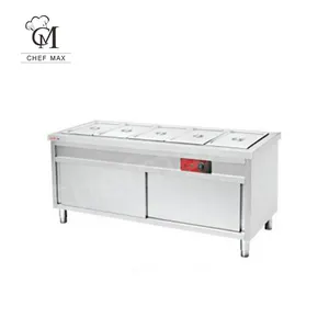 商业自助服务器电动食品保暖器贝恩玛莉暖桌带橱柜