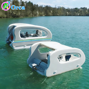 Catamarano elettrico personalizzato da crociera pontone portatile barca pieghevole casa gonfiabile barca per il gioco d'acqua - Product Image 1