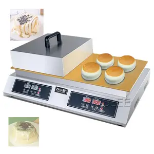 Commercial Double Tête 110V 220V Souffle Maker Snacks Machine Cuivre Pan Chauffage Rapide Fluffy Pancake Baker Souffler Machine