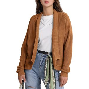 FOXA Cardigan en tricot surdimensionné à devant ouvert pour femme, pull ample, vêtement d'extérieur pour l'automne - Product Image 2
