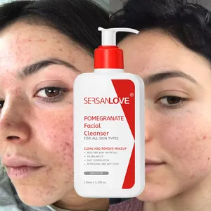 SERSANLOVE Custom Logo Face Wash Smoothing Cleanser Smoothing Skin Salicylic Acid Deep Cleansing Foaming Facial Cleanser