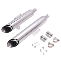 Silencieux d'échappement chromé à enfiler en gros pour Honda Fury VT1300CX Sabre Stateline Interstate 1300 2010-2025