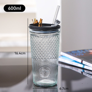 Haute apparence niveau couronne <span class=keywords><strong>verre</strong></span> Sippy tasse filles grande capacité fruits thé cadeau tasse thé vert pratique tasse - Product Image 5