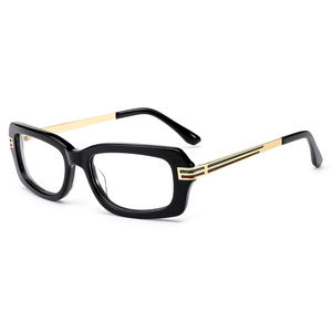 Vente en gros de nouvelles lunettes 2024 noires de haute qualité vintage lunettes d'âge design en acétate lunettes rectangulaires unisexes à petite monture - Product Image 3