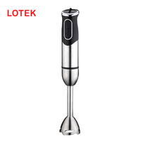 Mixeur plongeant électrique à moteur en cuivre pur 500W, commandes par bouton-poussoir, faible bruit, étanche, 2 vitesses, récipient sans BPA