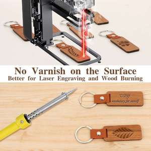 Wholesale Custom Eco-friendly Durable Wooden Keychain Laser Engrave Logo <b>Blank</b> Promotion Gift - Product Image 3