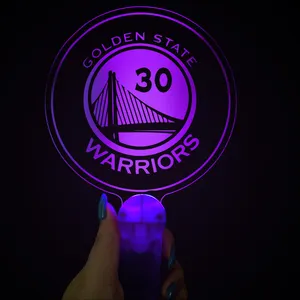 Meiyue bintang NBA tongkat cahaya LED kustom Stephen Curry stik kedip neon akrilik