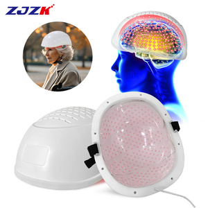 ZJZK helm infra merah 1070nm, helm terapi cahaya merah kesehatan otak untuk perawatan Stroke dan rehabilitasi neurologis - Product Image 1