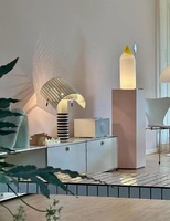 Lampe de table en marbre personnalisée, lampe de chevet moderne de luxe à rayures pour la chambre à coucher, décoration de chambre d'hôtel