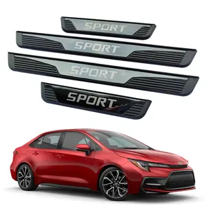Sport Stijl Auto-Onderdelen Abs Kunststof Rvs Deur Dorpel Pedaal Versiering Scuff Plaat Auto Opstapje Voor Toyota Corolla 2019-2023