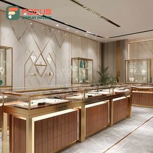 Fabricante de Muebles Personalizados para Joyería Minorista, Mostrador de Exhibición Comercial con Panel de Vidrio Templado - Product Image 1