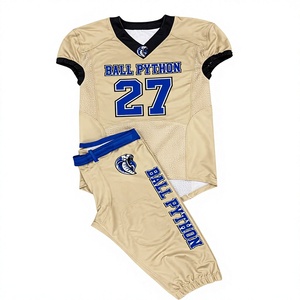 ชุดเสื้อฟุตบอลอเมริกัน Ball Python สำหรับผู้ชาย หมายเลข 27 พิมพ์ลายแบบ Sublimated คอวี แขนสั้น ระบายเหงื่อได้ดี - Product Image 2