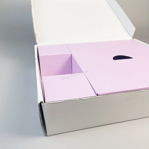 صندوق تعبئة مخصص من المصنع ، صندوق طائرة ، صندوق من الورق المموج ، صندوق طرف لثني اللين بمفصلات مع إدراج من الورق المقوى - Product Image 4