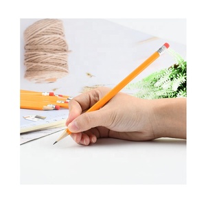 12 Stück 7-Zoll HB Standardbleistifte mit individuellem Logo, gelbe Holzbleistifte, schwarzer Radiergummi, 2B Härte, sechseckiger Schulbleistift - Product Image 4