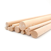 YUESHEN Varilla Redonda de Madera de Haya Personalizada, Varios Diámetros y Longitudes, Piezas de Madera de Haya para Mecanizado CNC
