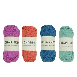 Charmkey流行花式彩色有机竹棉纤维混纺纱批发袜子针织编织