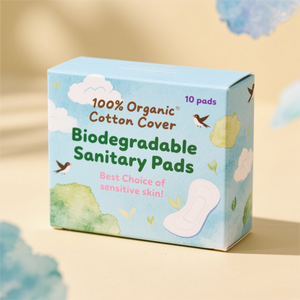 ผ้าอนามัยผ้าฝ้ายออร์แกนิกแผ่นอนามัยสำหรับผู้หญิงแผ่นอนามัยสำหรับดูแลผิวนุ่ม - Product Image 4