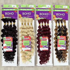 Hot Trend ing 4X Paket 157g 22 Zoll vor geteilte Deep Wave Bohemian Braid ing Knoten loses Haar Bulk Boho <span class=keywords><strong>Braids</strong></span> <span class=keywords><strong>Crochet</strong></span> Extension - Product Image 4