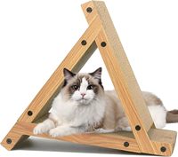 Griffoir vertical pour chat, colonne triangulaire, tunnel de jeu, griffoir incliné pour chaton, pour l'entraînement et le jeu