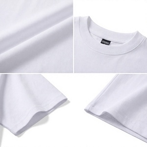 เสื้อยืดสตรีทแวร์ผู้ชายแบบสั่งทำพิเศษ 260GSM ผ้าโพลีเอสเตอร์ผสมคอตตอน เป็นมิตรกับสิ่งแวดล้อม แบบเปล่าสำหรับพิมพ์ลาย แขนสั้น ทรงปกติ ขายส่ง - Product Image 5