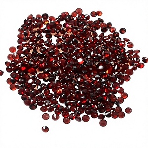 Piedra preciosa suelta de granate de color rojo de corte redondo natural de alta calidad para joyería a precio al por mayor tienda en línea de fábrica - Product Image 1