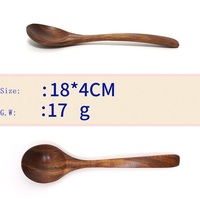 Cuillère en bois d'acacia naturel de haute qualité avec logo personnalisé