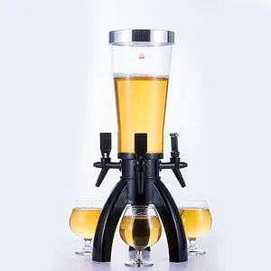 מכירה לוהטת באיכות גבוהה 3L בירה מגדל Dispenser עם 3 ברזים קרח צינור למסיבה Ktv ברביקיו מסעדה