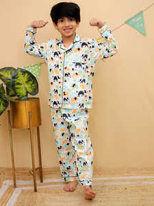 Haute demande Style décontracté coton enfants vêtements de nuit pyjamas garçons vêtements de maison pantalons longs ensembles prix de gros au détail printemps dessin animé - Product Image 2