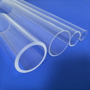 Tube de quartz de tailles multiples direct d'usine 10cm Tube de verre de quartz de silice fondue personnalisé Tube de verre de quartz pour CVD - Product Image 1